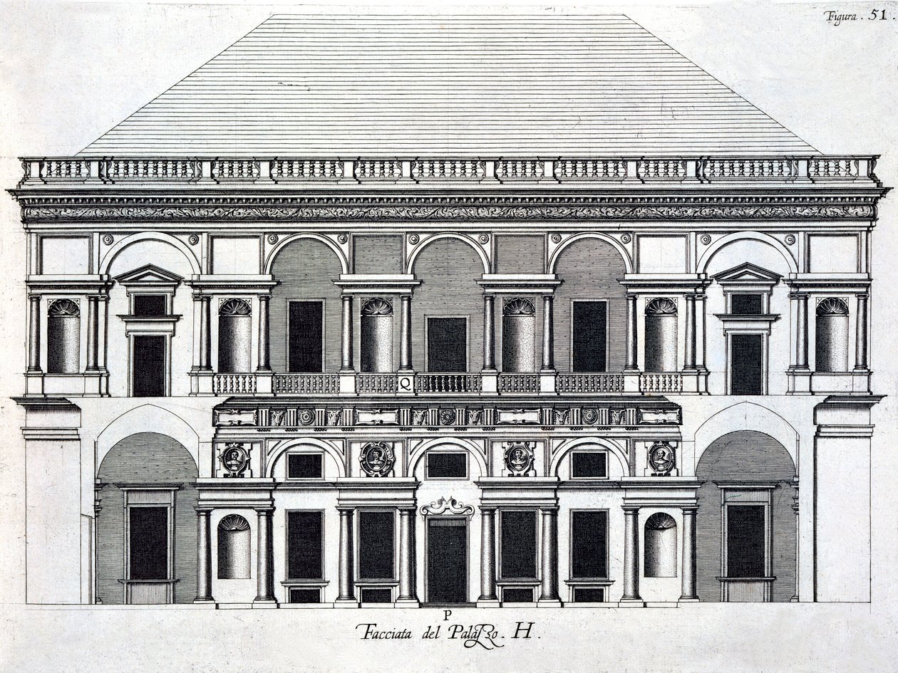 Progetto per il Palazzo Reale di Caserta, 1756 da Luigi Vanvitelli