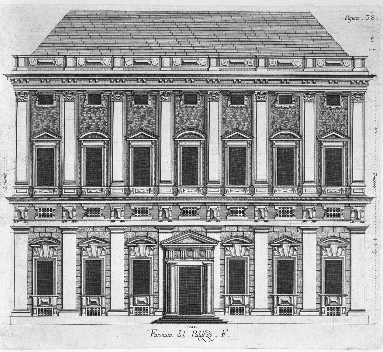 Progetto per il Palazzo Reale di Caserta, 1756 da Luigi Vanvitelli