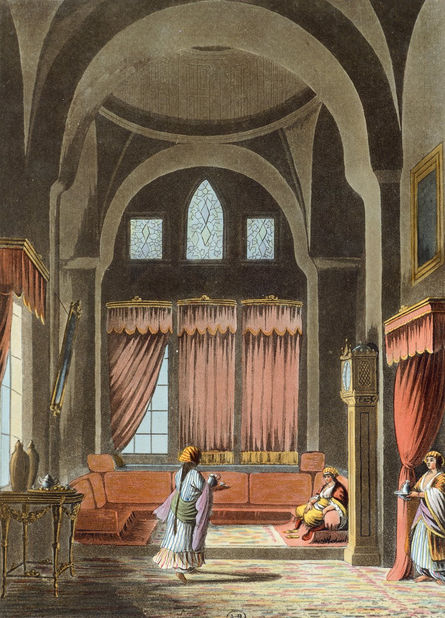 Interno di un harem al Cairo da Luigi Mayer