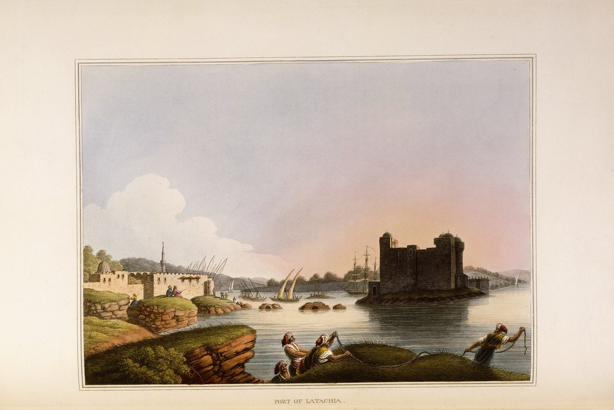 Porto di Latachia, 1810 da Luigi Mayer