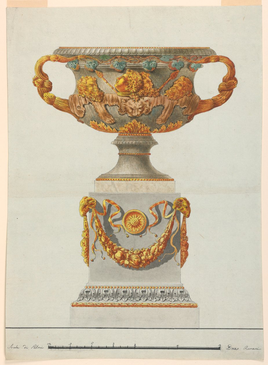 Disegno, Urna, 1800 ca. da Luigi Righetti