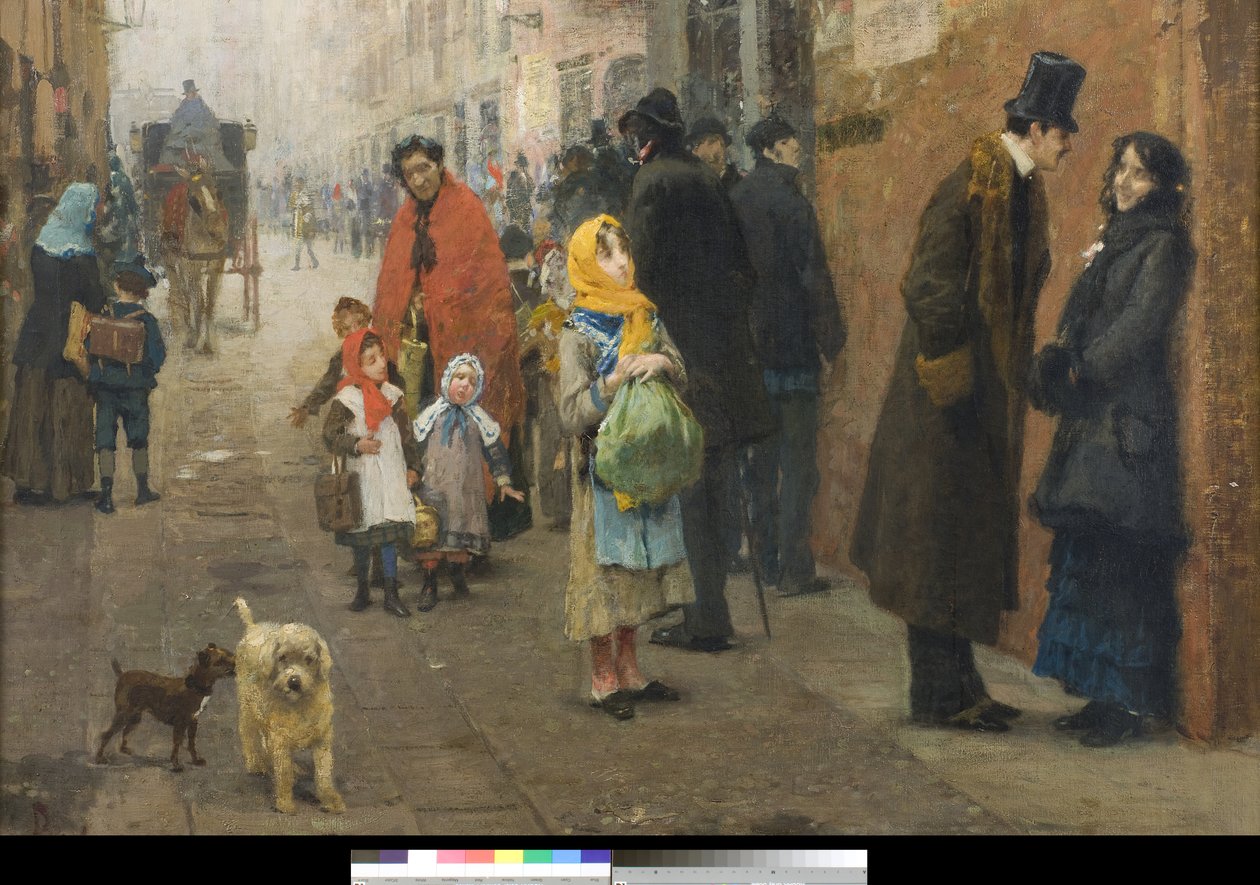 Una strada a Milano, 1881 da Luigi Rossi