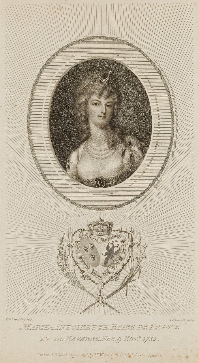 Maria Antonietta, regina di Francia da Luigi Schiavonetti