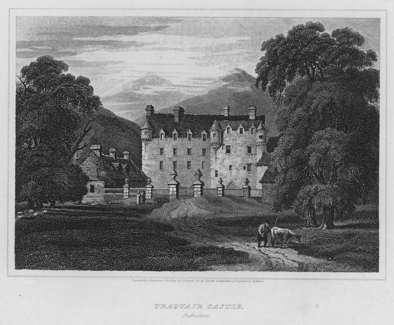 Castello di Traquair, Peebleshire da Luke (after) Clennell