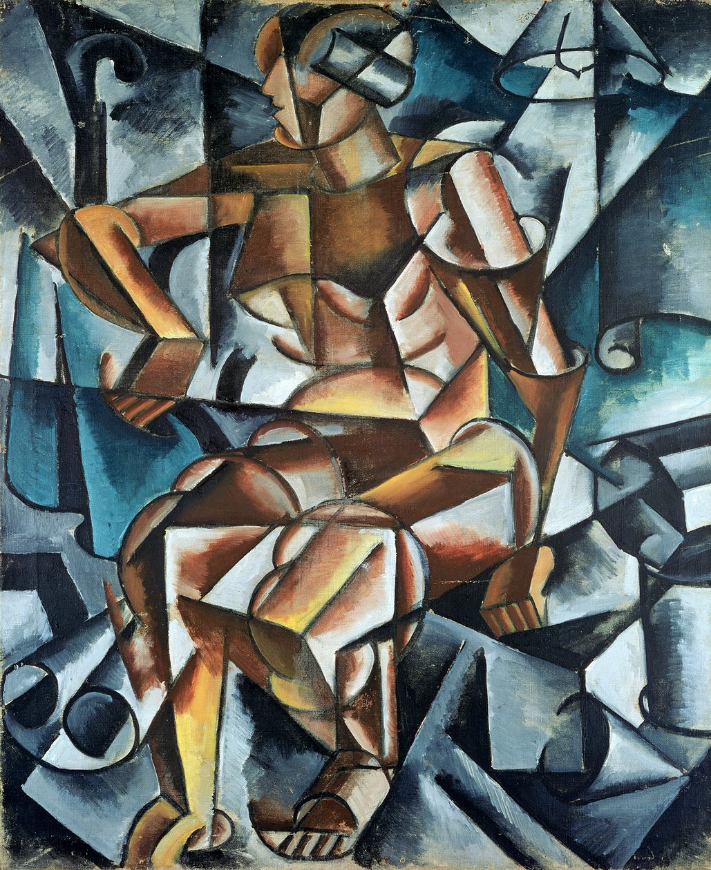 Figura seduta, 1914-15 da Lyubov Sergeevna Popova