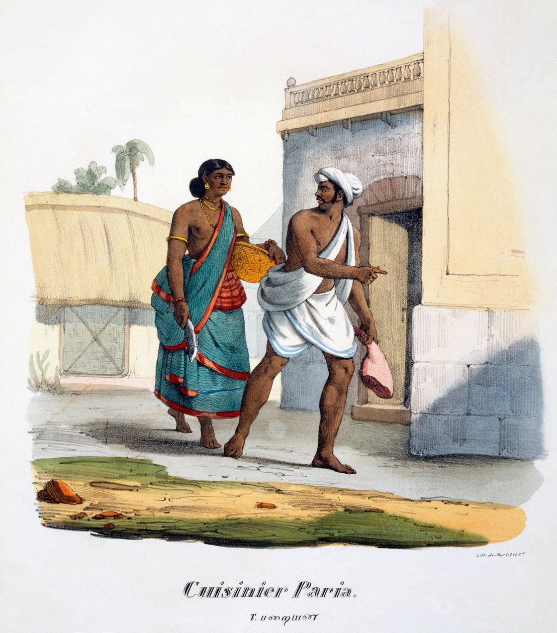 Un cuoco Paraiyar, 1827-35 da M.E. Burnouf