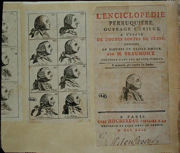 Enciclopedia dei parrucchieri, pubblicata a Parigi da M. Beaumont