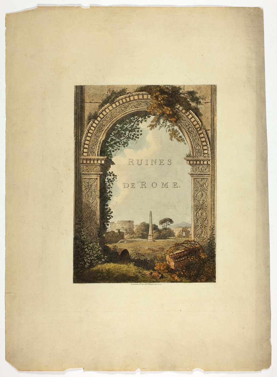 Frontespizio di Rovine di Roma da M. Dubourg