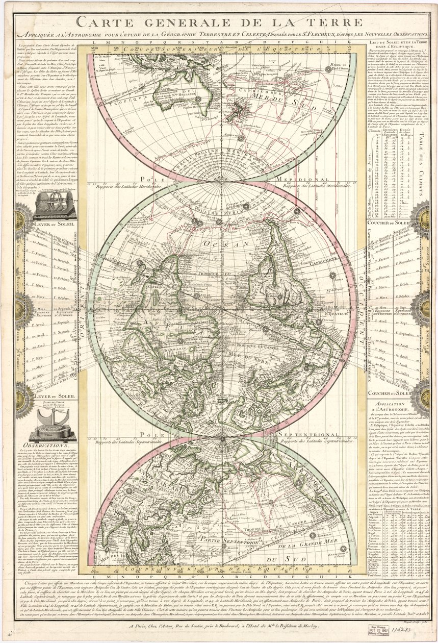 Carta generale della terra da M. Flecheux