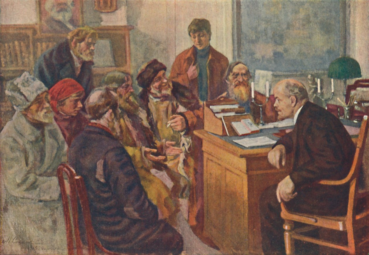 Lenin che parla ai contadini da M Sokolov