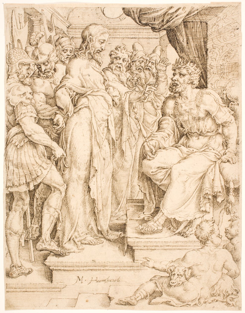 Cristo davanti a Erode da Maarten van Heemskerck