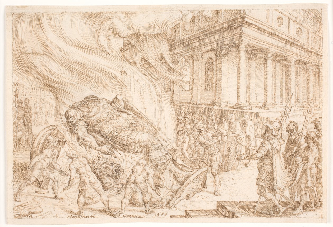 Jehu distrugge il tempio di Baal da Maarten van Heemskerck