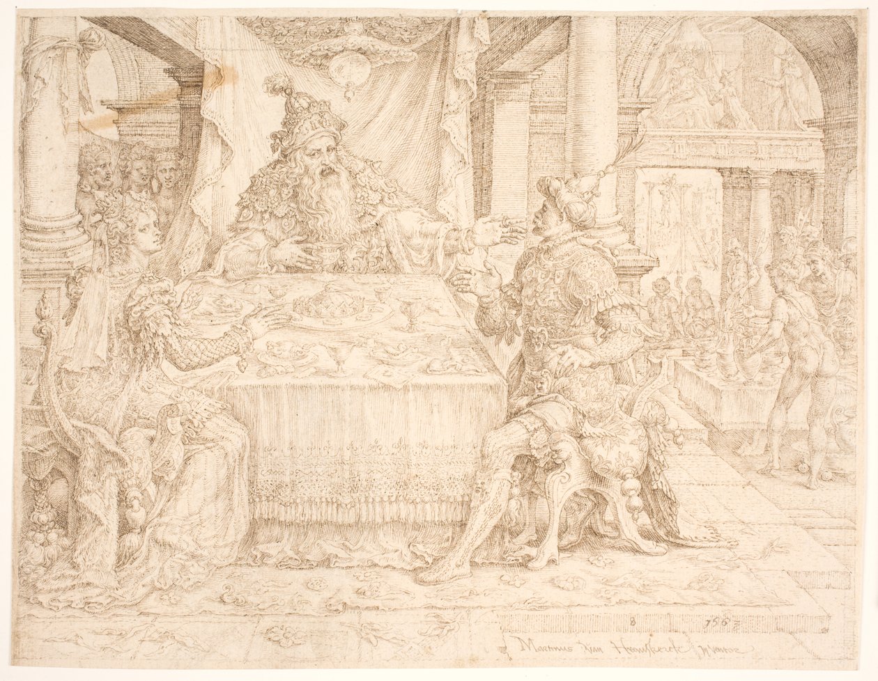 La caduta di Aman da Maarten van Heemskerck