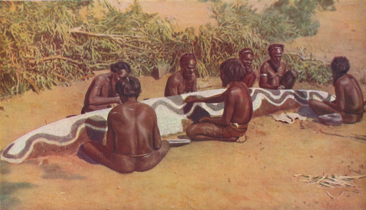 Rituale totemistico tra i neri australiani, c. 1935 da Macmillan Publishers