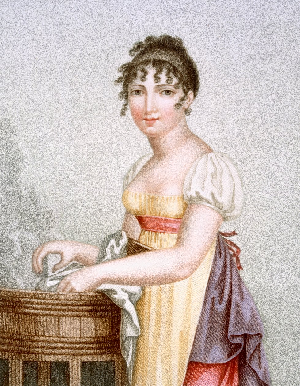 La lavandaia, inciso da Augrand, c.1816 da Madame G. Busset Dubruste