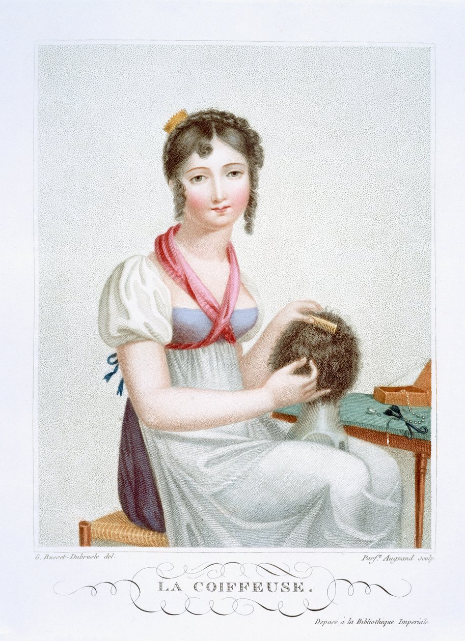 Il parrucchiere, c.1816 da Madame G. Busset Dubruste