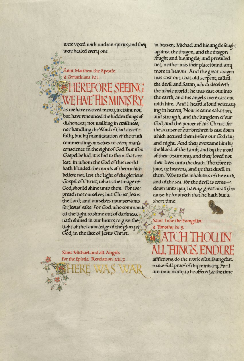 Pagina di testo decorata da Madelyn Walker