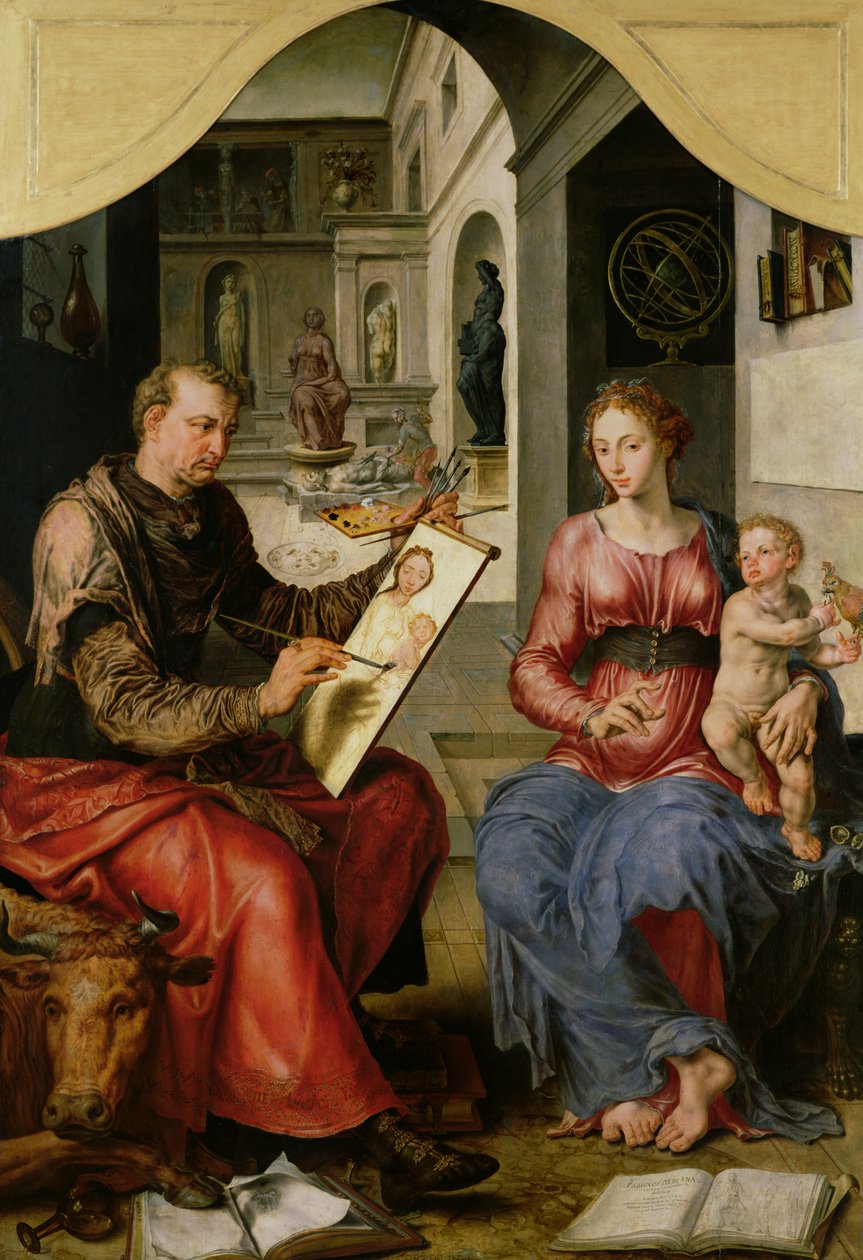 San Luca dipinge la Vergine, c.1545 da Maerten van Heemskerck