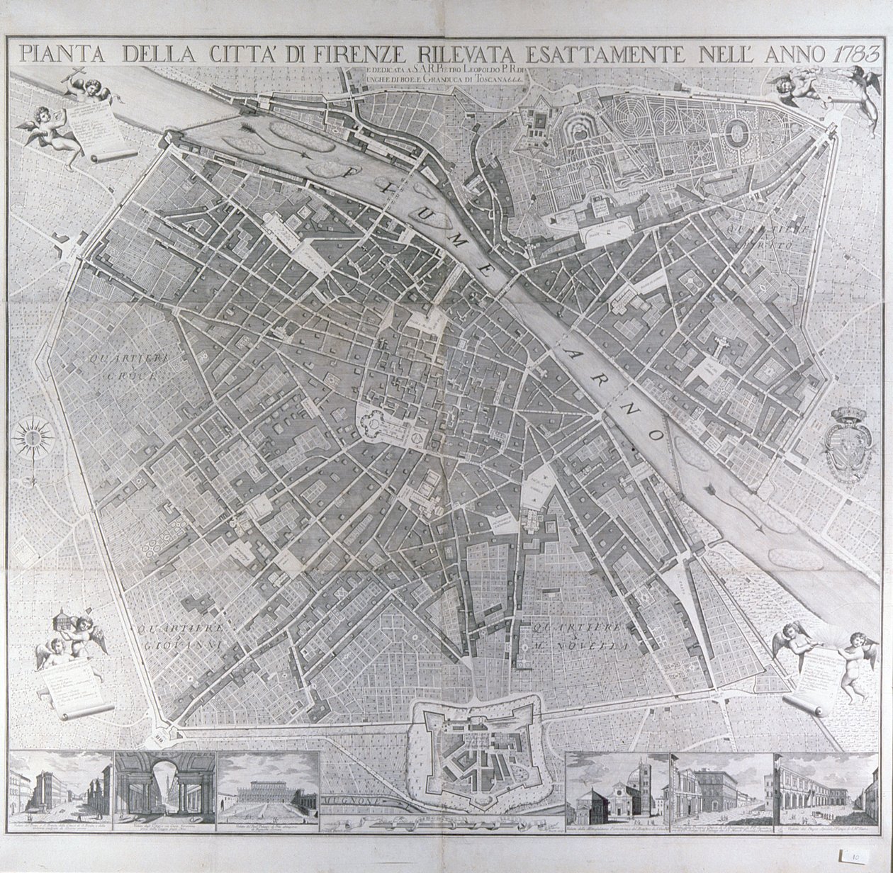 Mappa di Firenze, 1783 da Magnelli