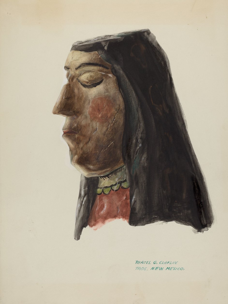 Testa di Guadalupe, c. 1938 da Majel G. Claflin