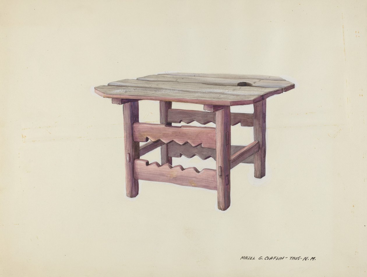Tavolino, c. 1937 da Majel G. Claflin