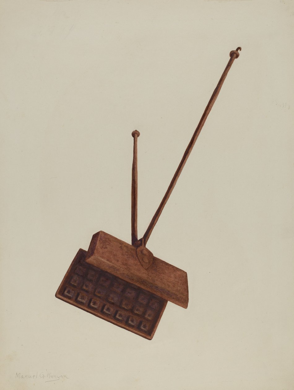 Ferro da cialda per camino, c. 1939 da Manuel G. Runyan