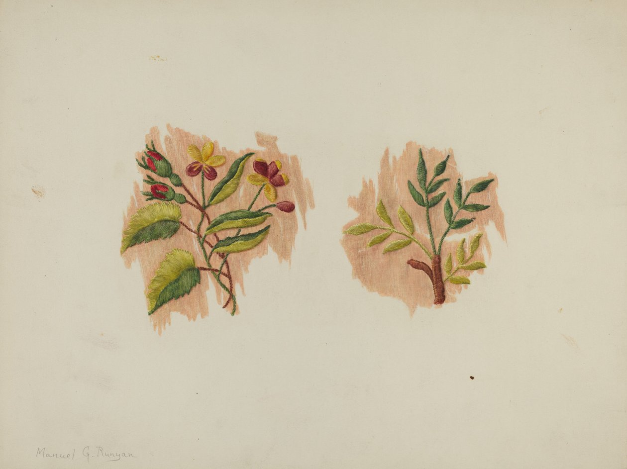 Frammento di sottogonna di seta da Manuel G. Runyan