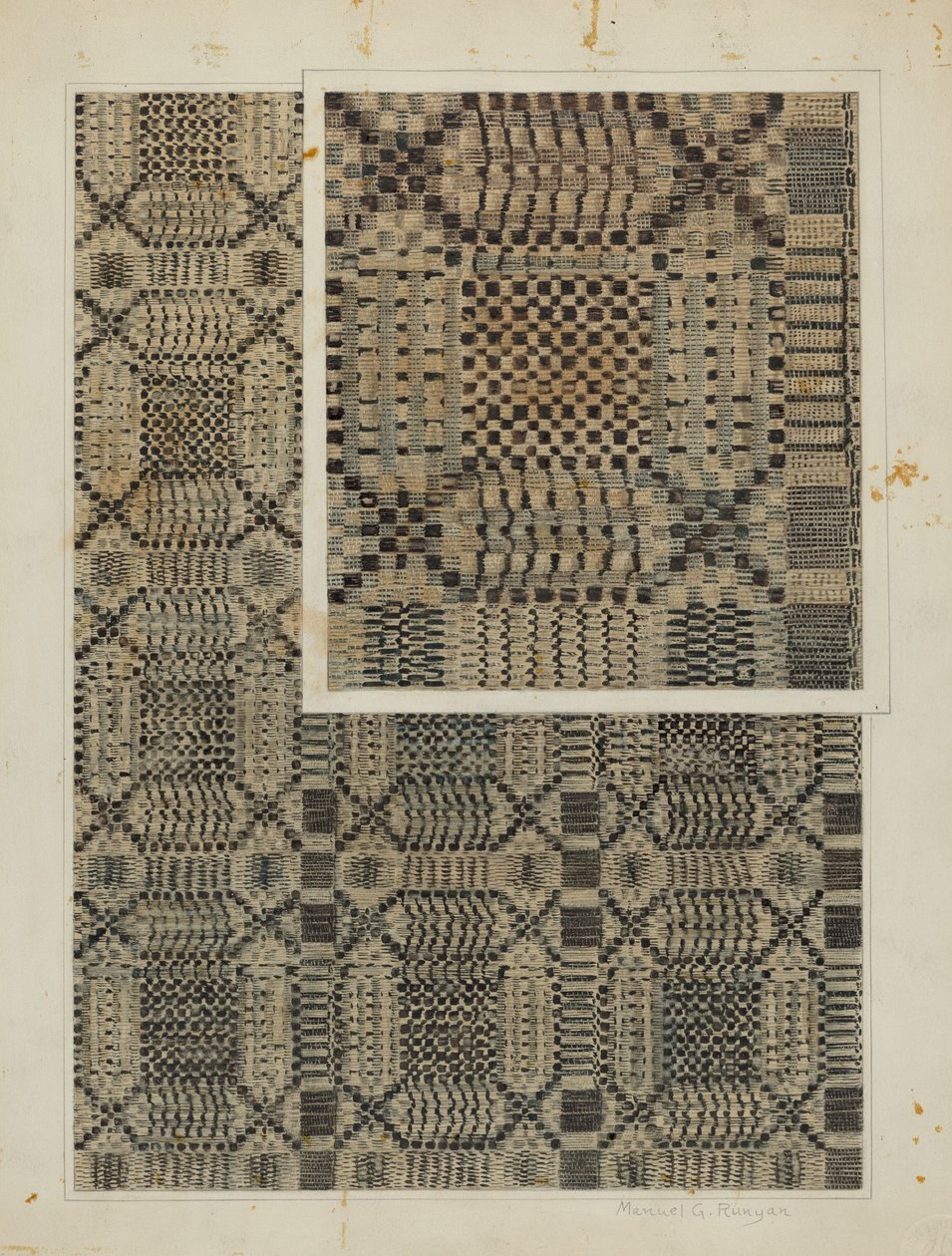 Coperta tessuta da Manuel G. Runyan