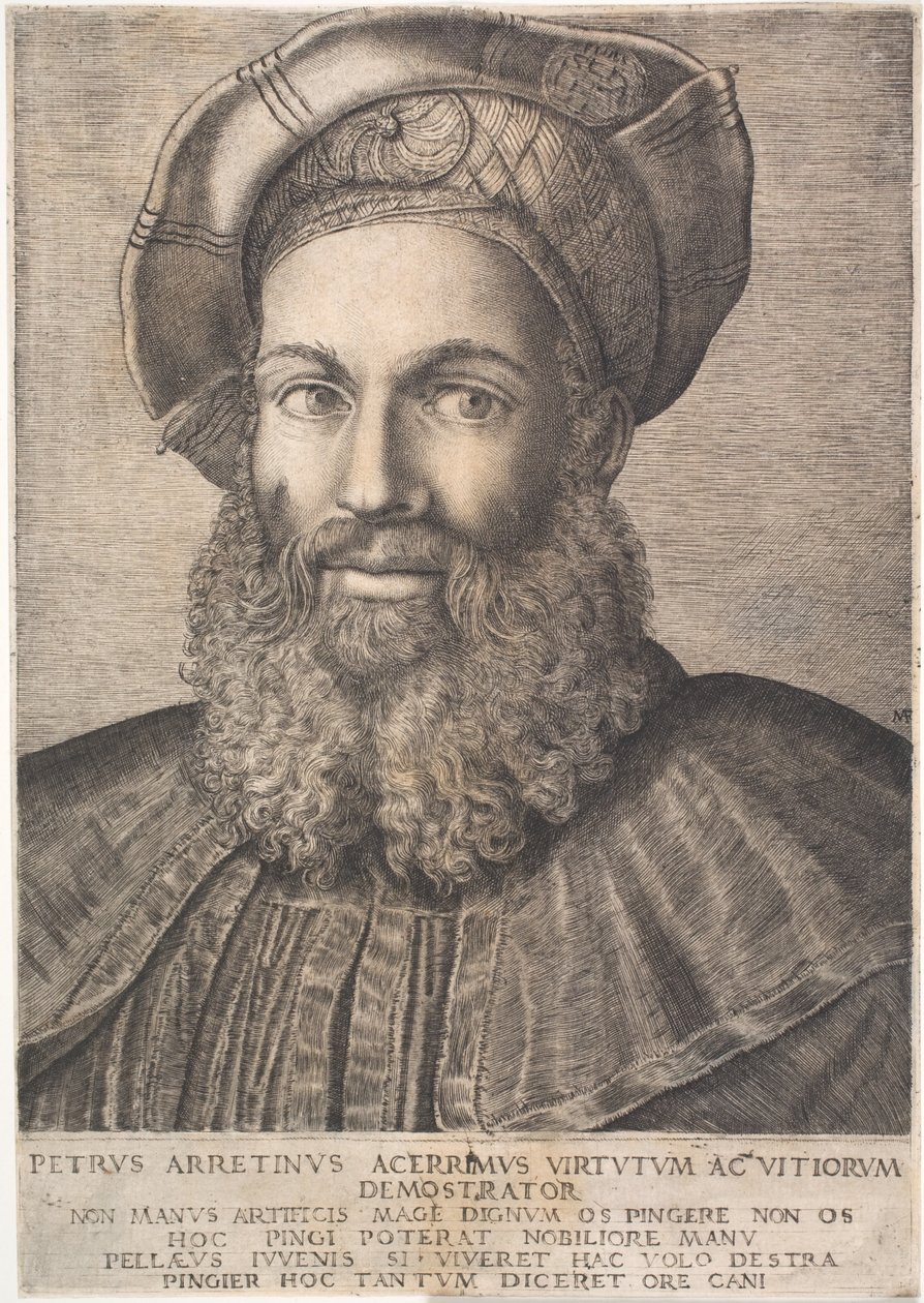 Pietro Aretino da Marcantonio Raimondi