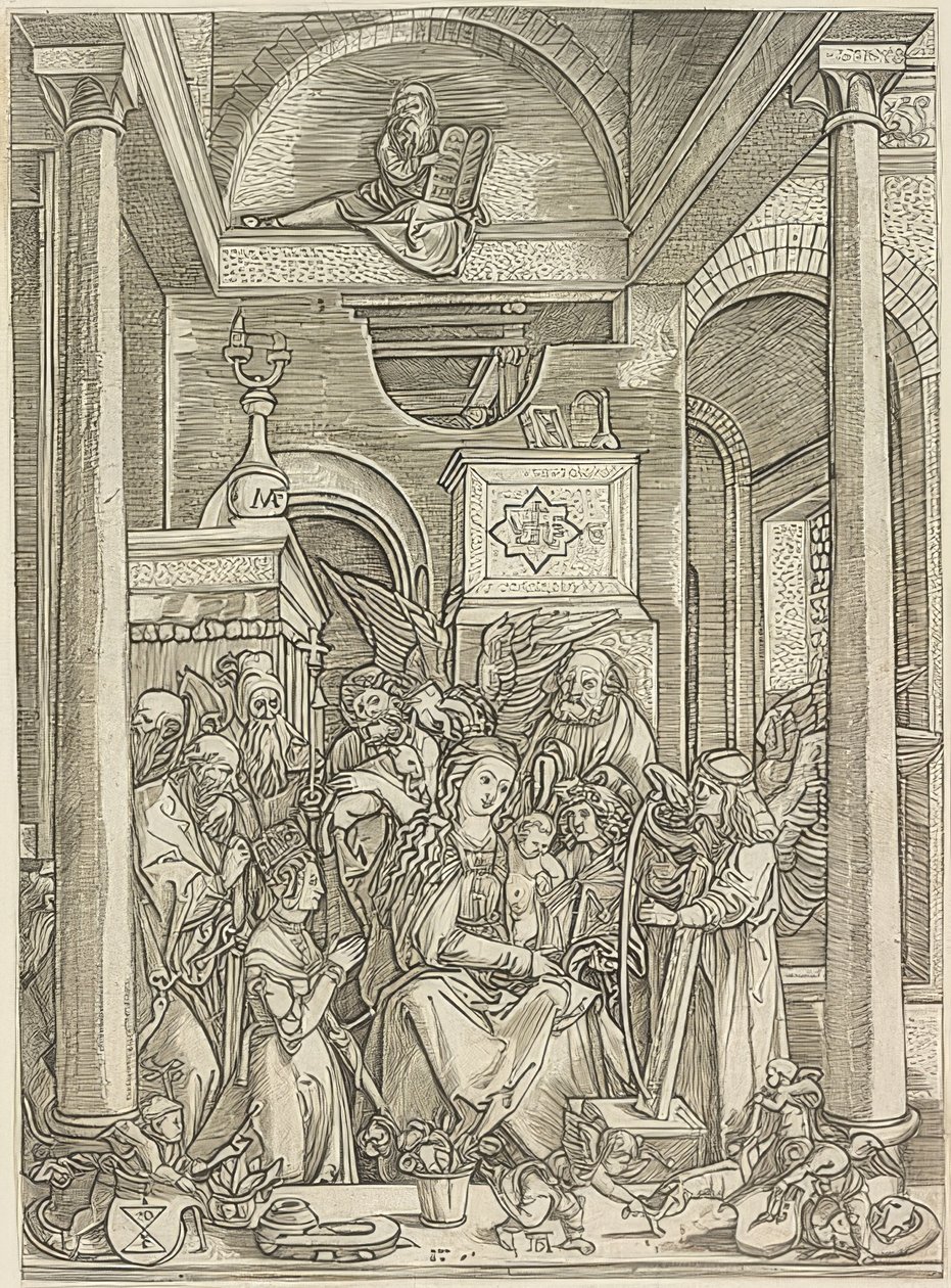 Glorificazione di Maria da Marcantonio Raimondi