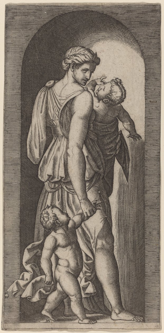 Carità da Marcantonio Raimondi after Raphael