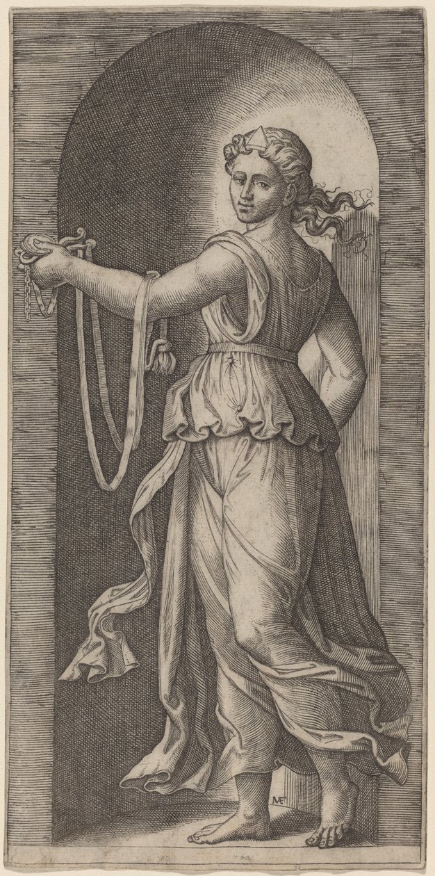 Temperanza da Marcantonio Raimondi after Raphael