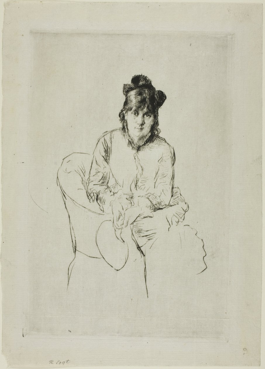 Ritratto di Berthe Morisot da Marcellin Gilbert Desboutin