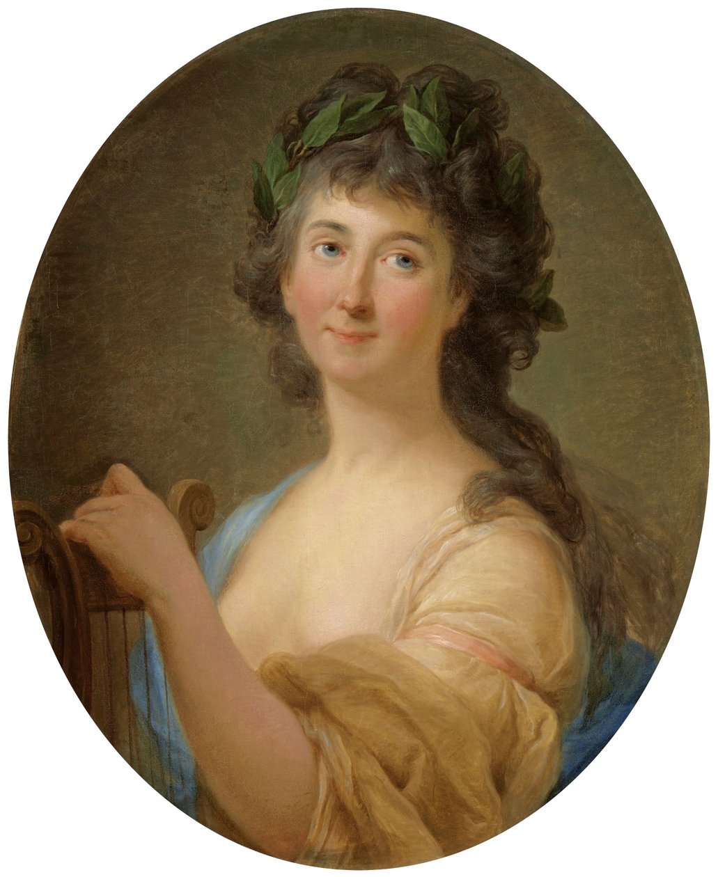 Ritratto di Catherine Gattai Tomatis in veste di musa ispiratrice da Marcello Bacciarelli
