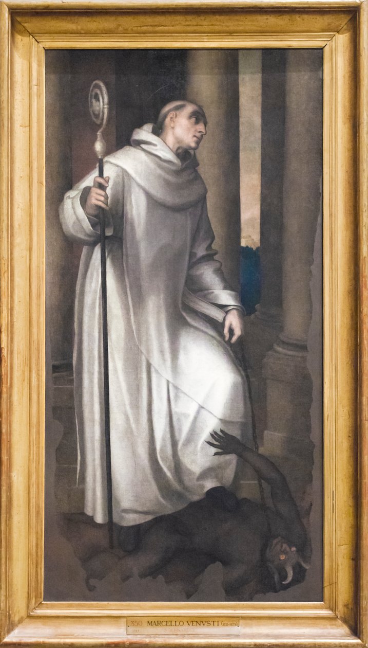 San Bernardo che schiaccia un demone da Marcello Venusti