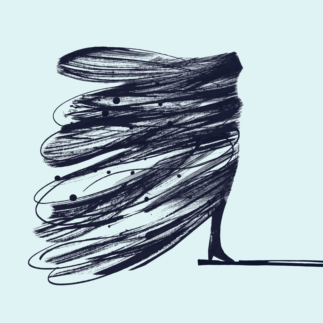 La ragazza farfalla, 2014 (inchiostro su carta) da Marco Campedelli