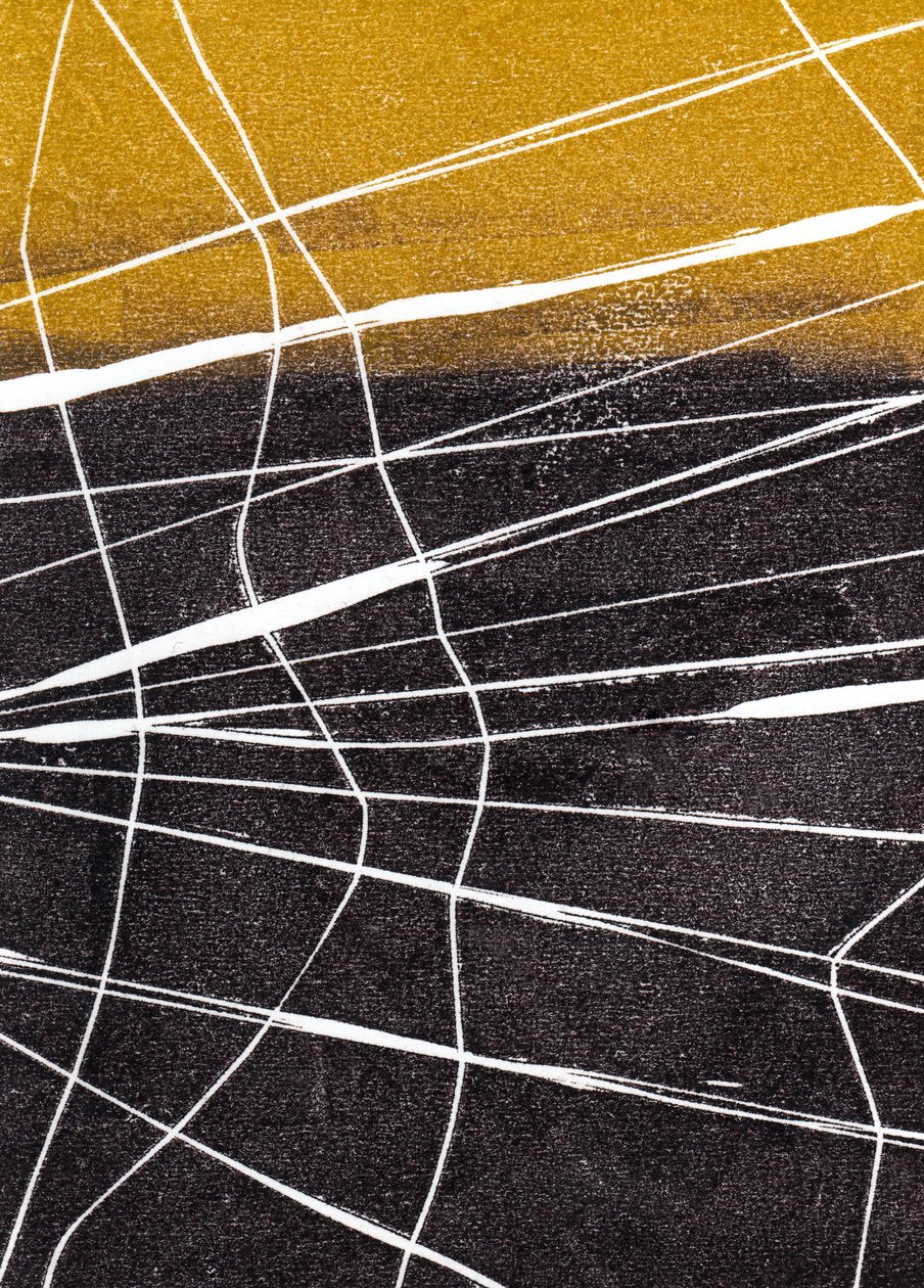 Senza titolo, 2024 (linoleum su carta) da Marco Campedelli