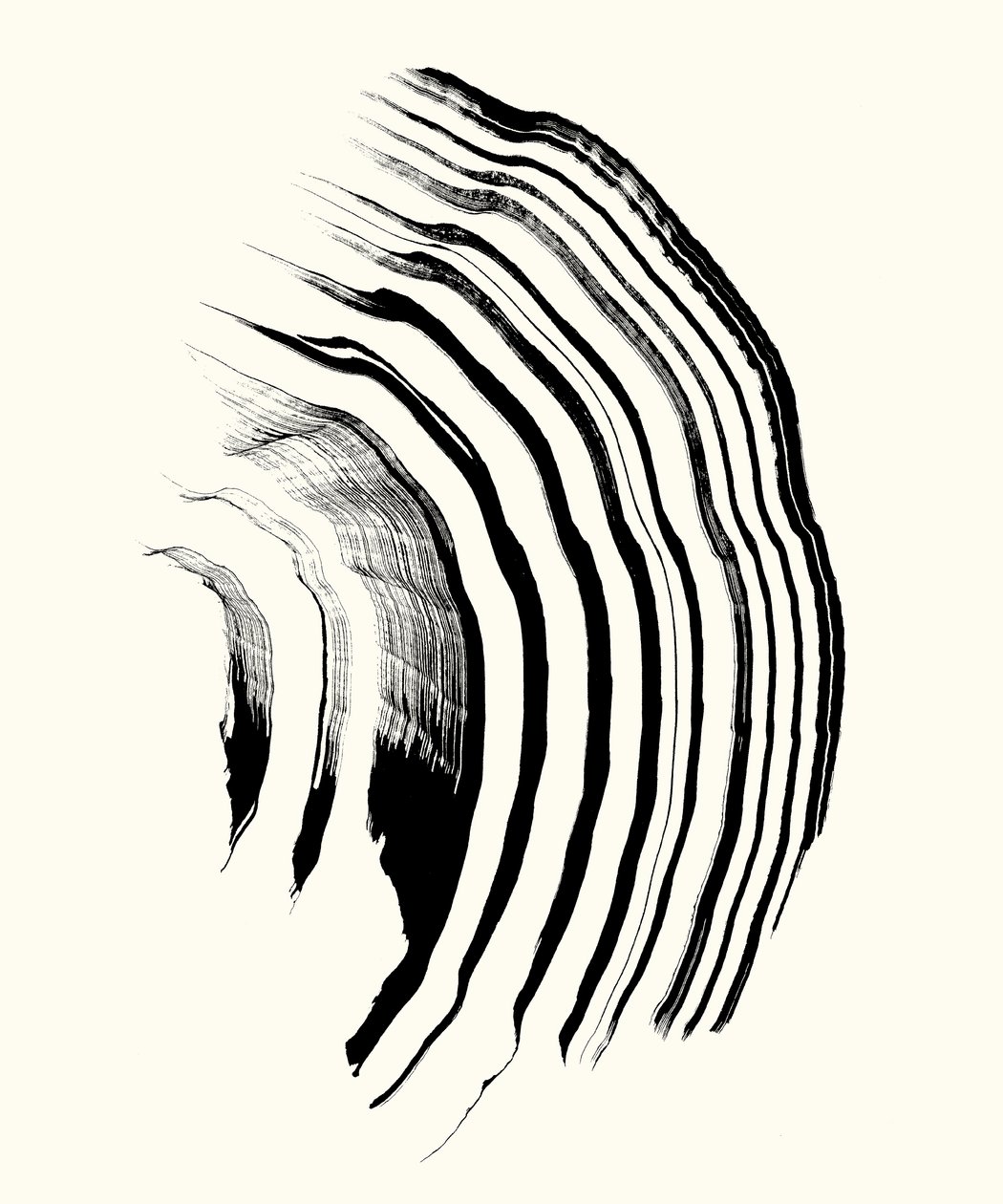 Vibrazione_01, 2023 (inchiostro su carta) da Marco Campedelli