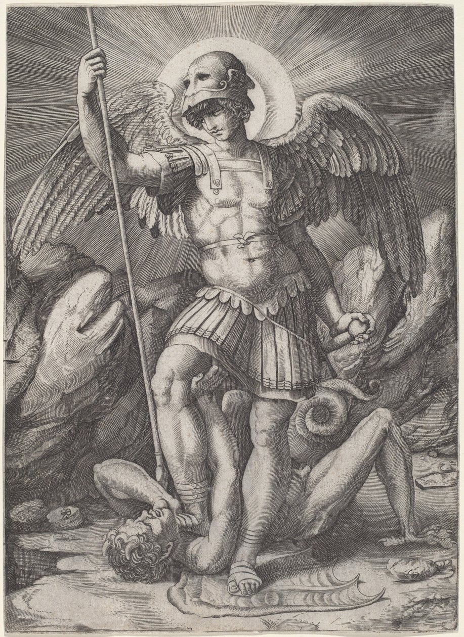 San Michele da Marco Dente after Raphael