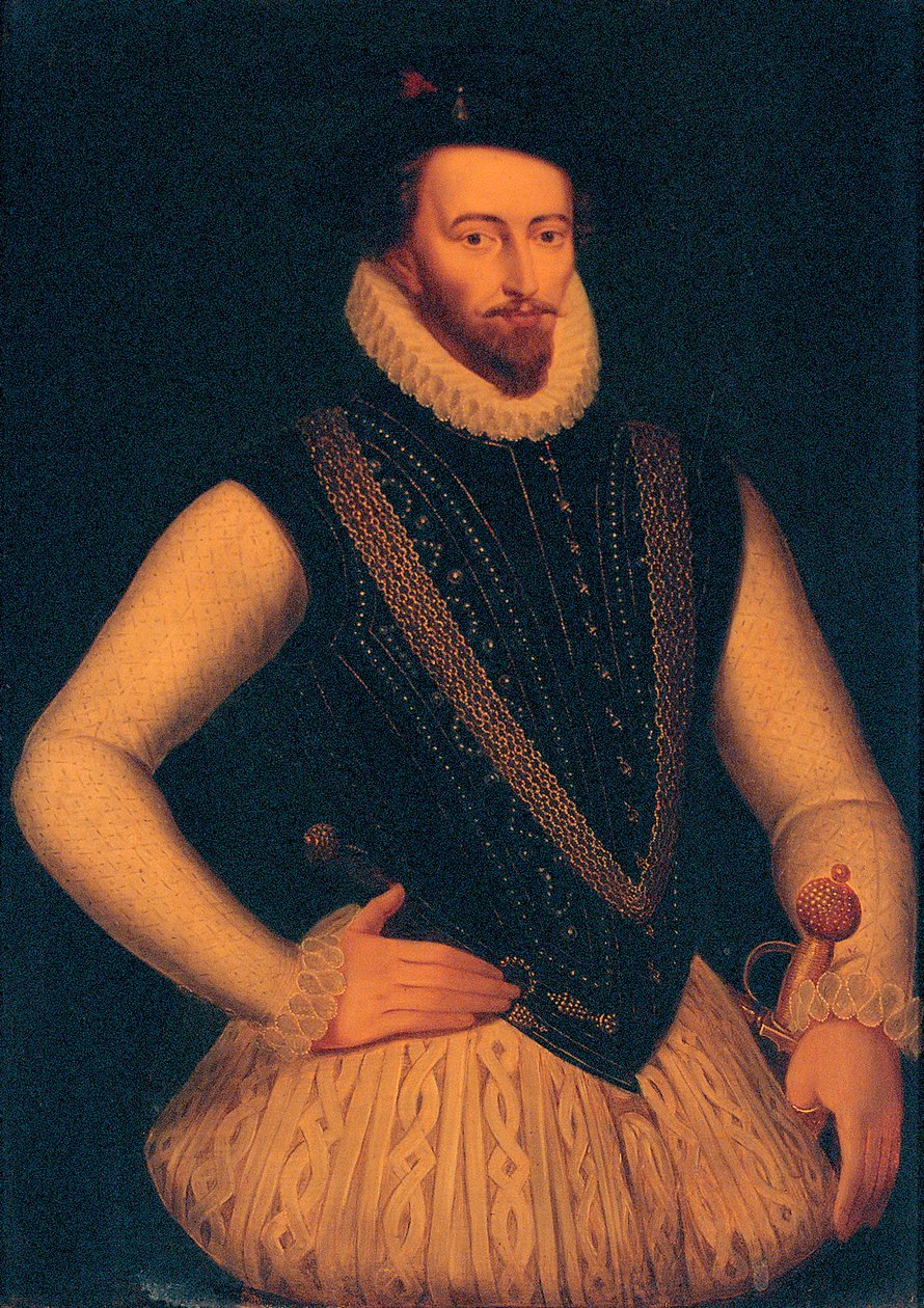 Ritratto di Sir Walter Raleigh, 1595 da Marcus Gheeraerts
