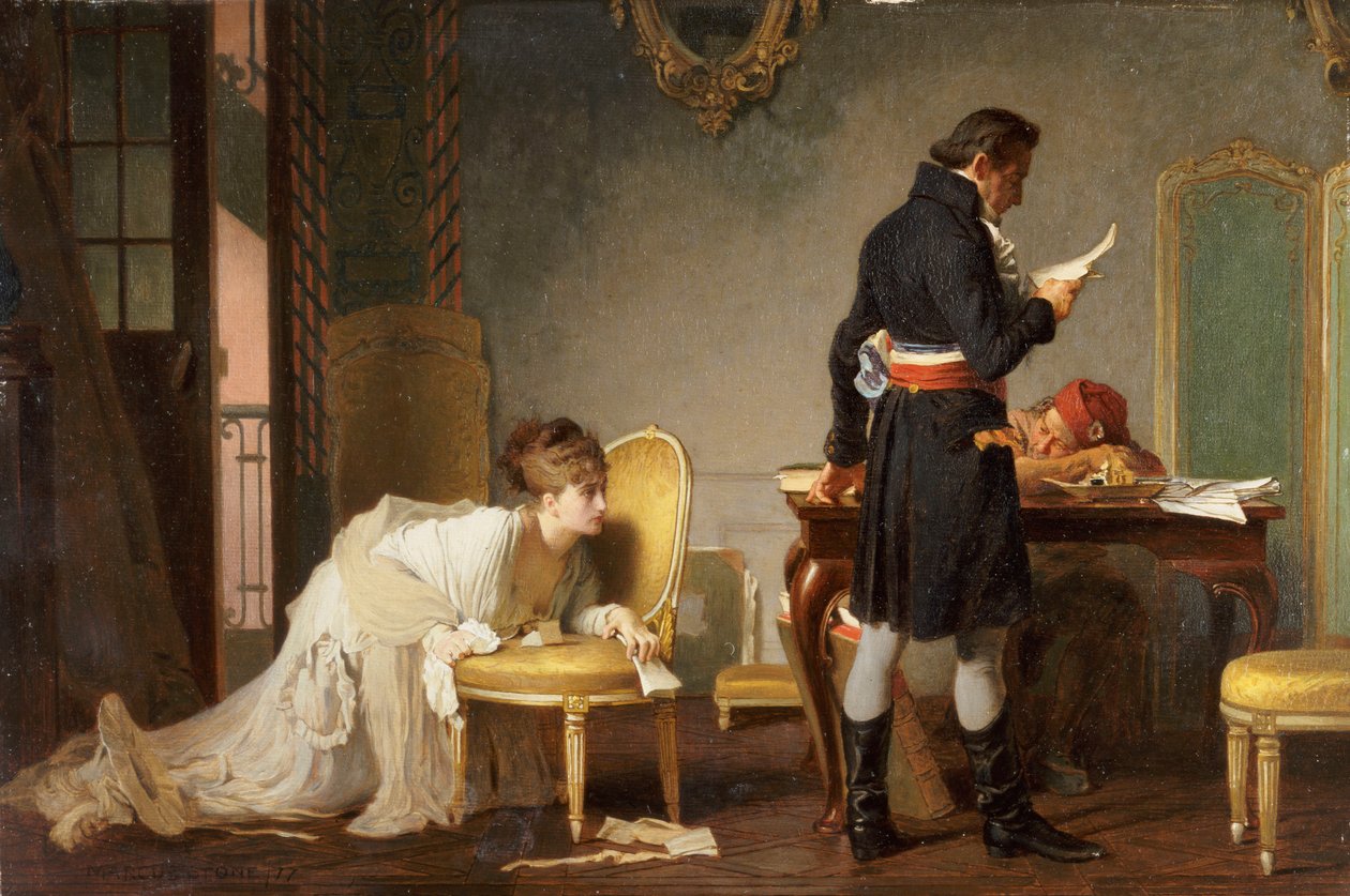 La lettera, 1877 da Marcus Stone