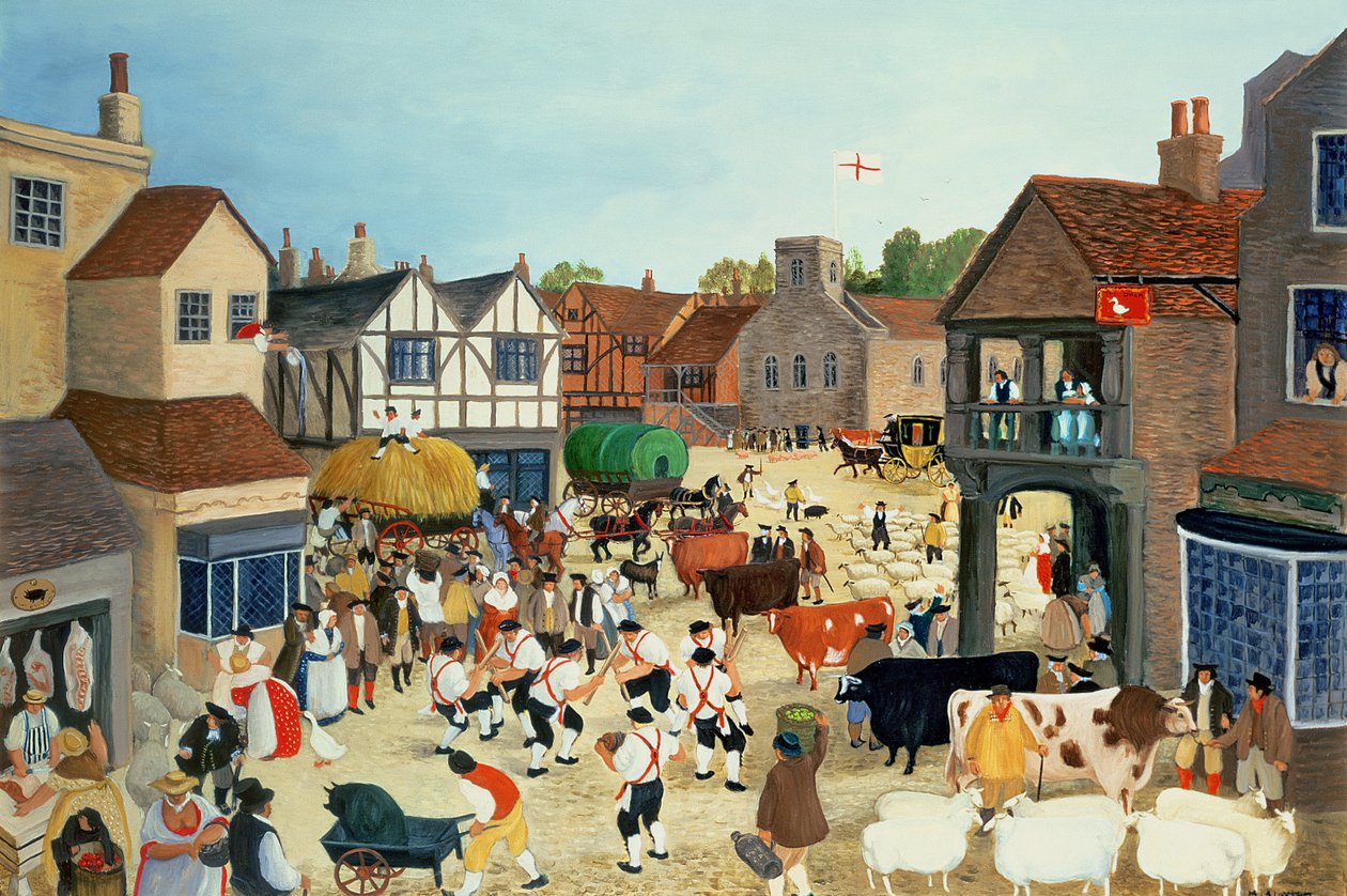 mercato del bestiame di Mayfair del XVIII secolo da Margaret Loxton