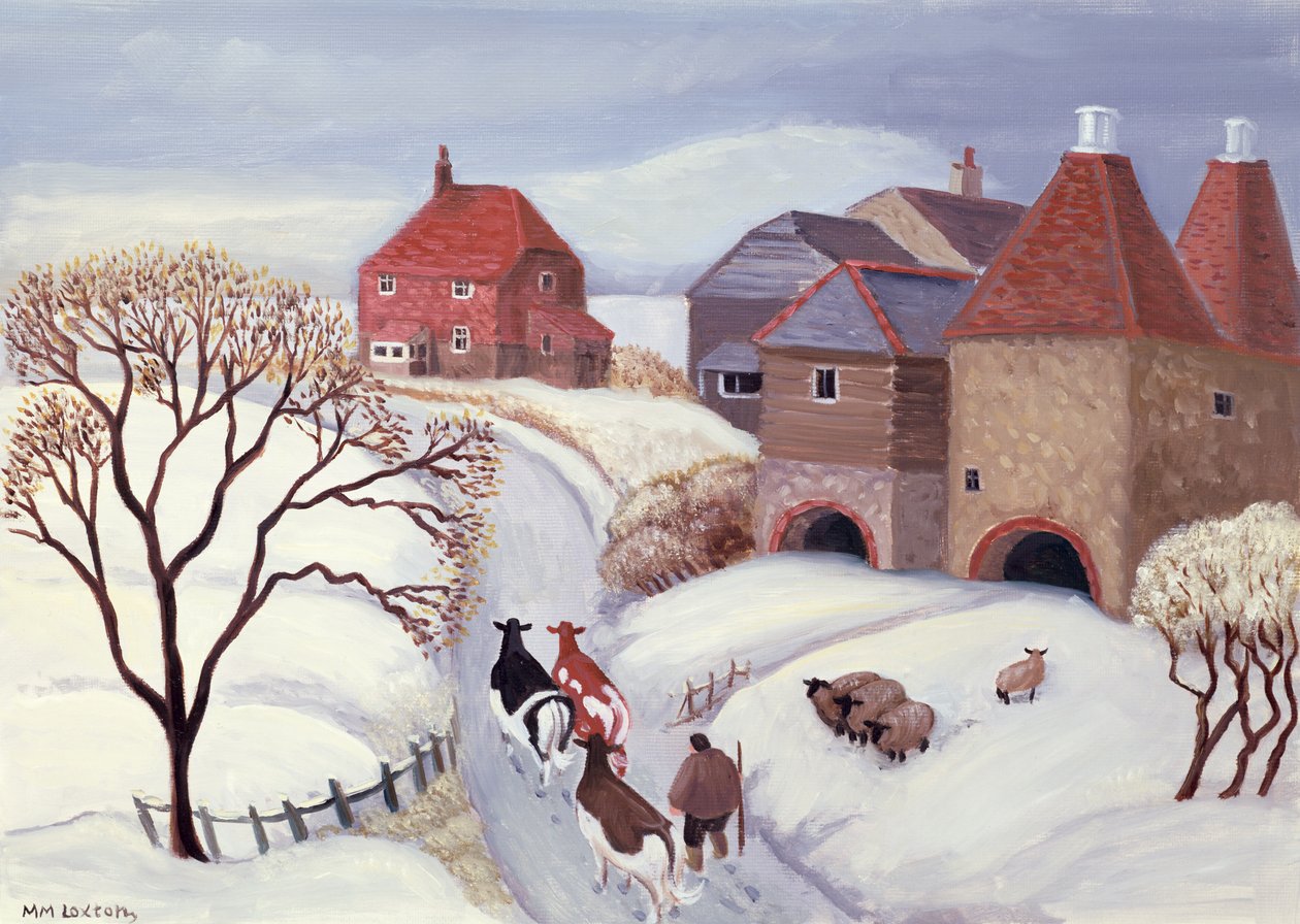 portare le mucche a casa nella neve da Margaret Loxton