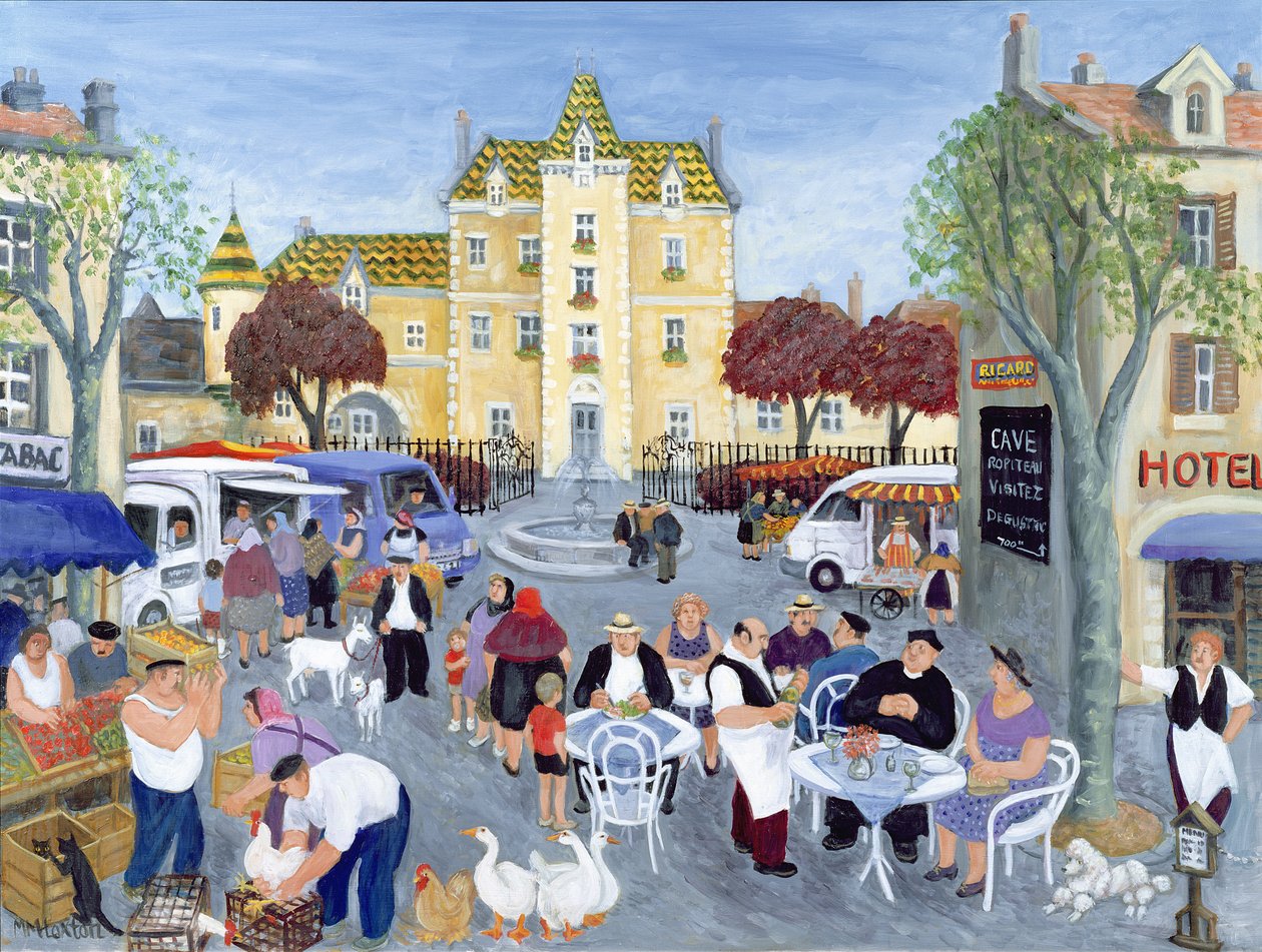 piazza della città in Borgogna da Margaret Loxton