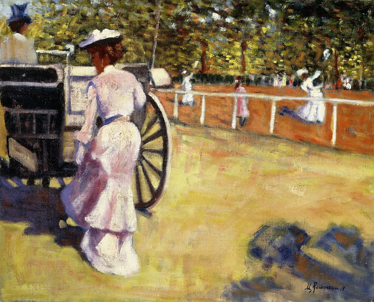Una signora elegante che entra in una carrozza da Marguerite Rousseau