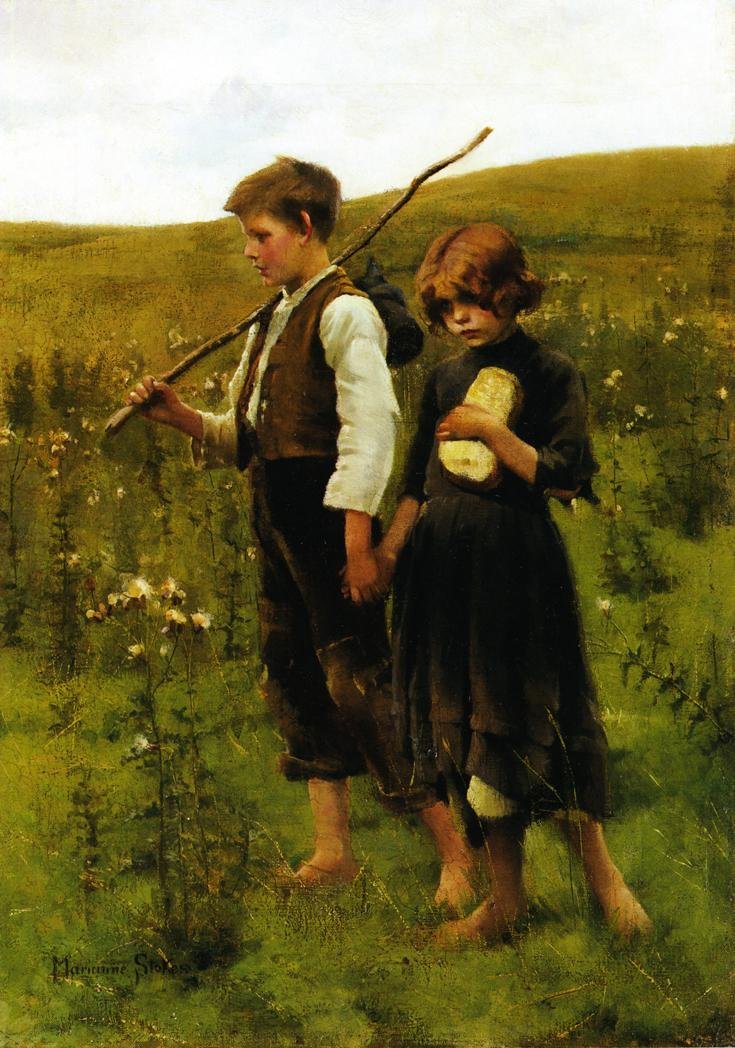 Sulla strada per i campi da Marianne Stokes