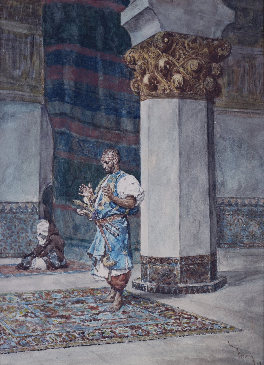 Un mercante che prega in una moschea da Mariano Fortuny y Marsal
