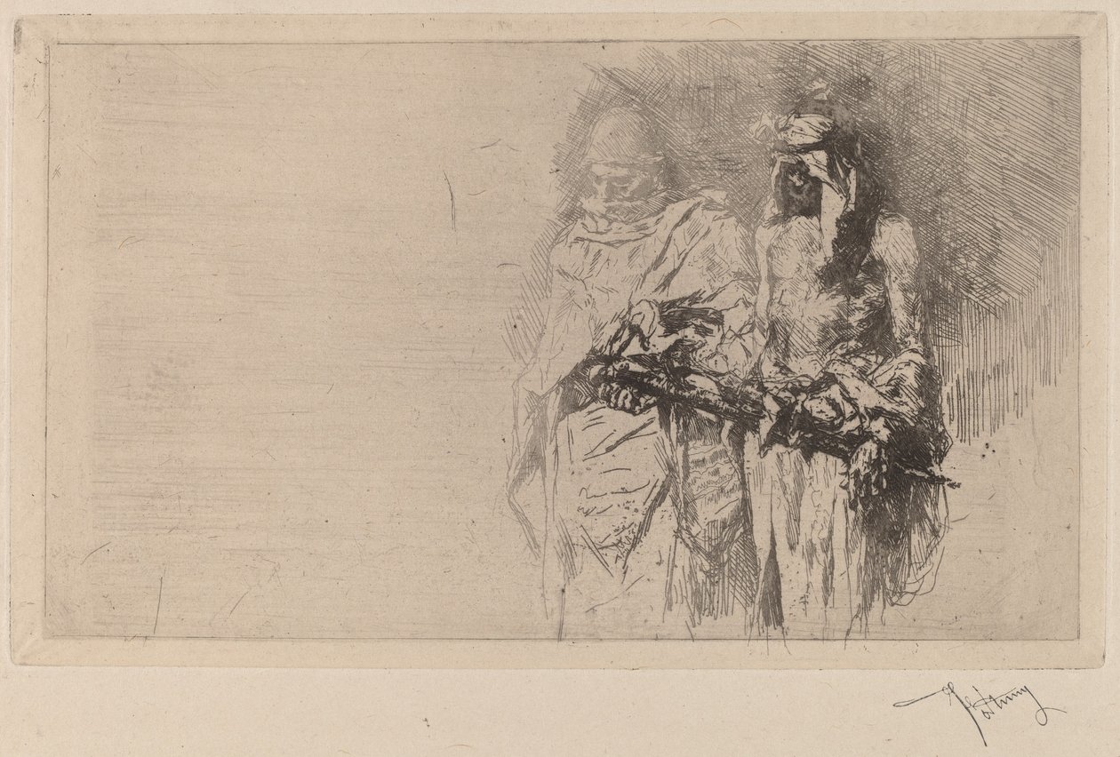 Croquis (Due figure arabe) da Marià Fortuny
