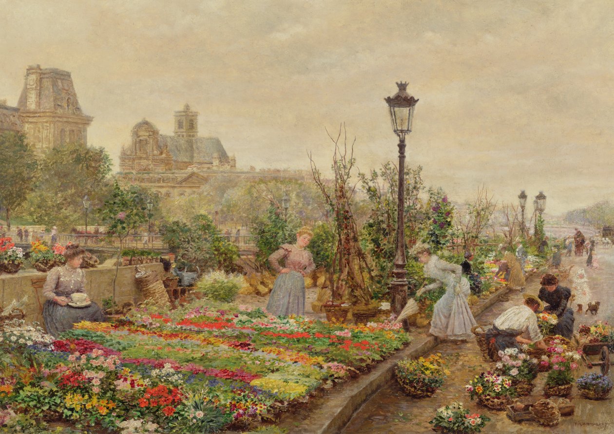 Il mercato dei fiori da Marie Francois Firmin Girard