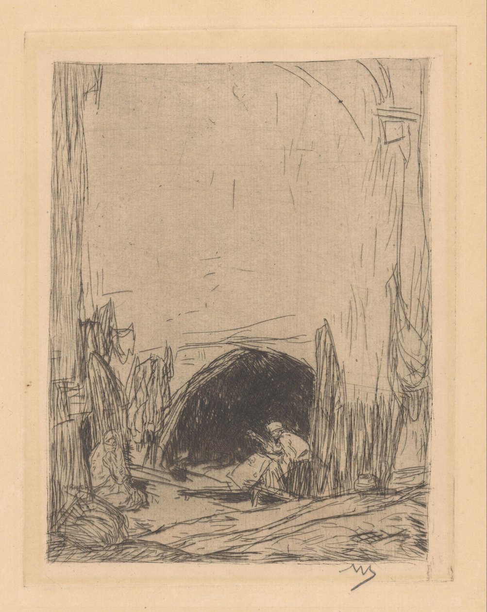 Bazar a Costantinopoli da Marius Bauer (signed by artist)
